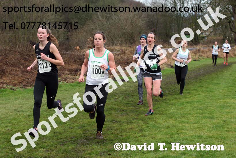 Senior and veteran womens Durham Cathedral Cross Country Relays, Maiden Castle, Durham. Photo: David T. Hewitson/Sports for All Pics